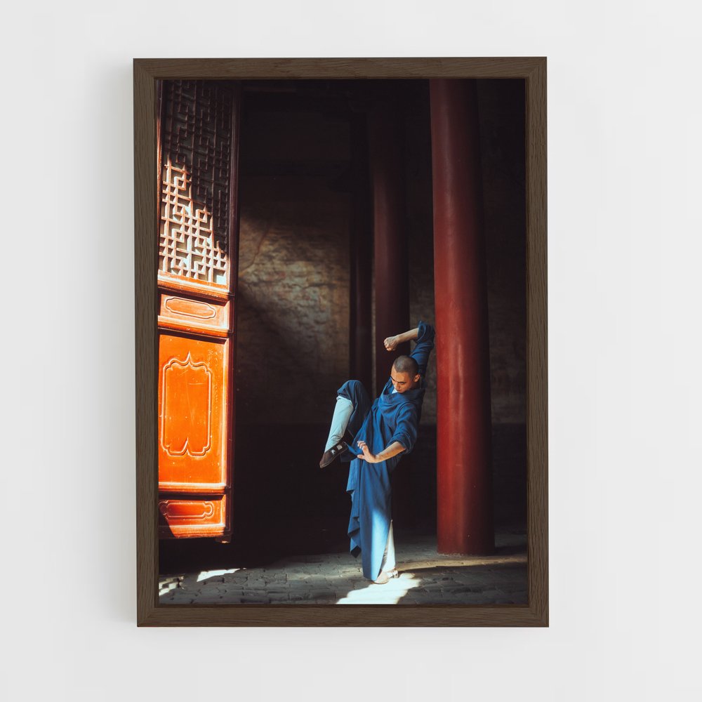 Poster Le Moine en Bleu – affiche Kung Fu (vue 5)
